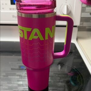 Stanley Pink and Green 40oz cup
